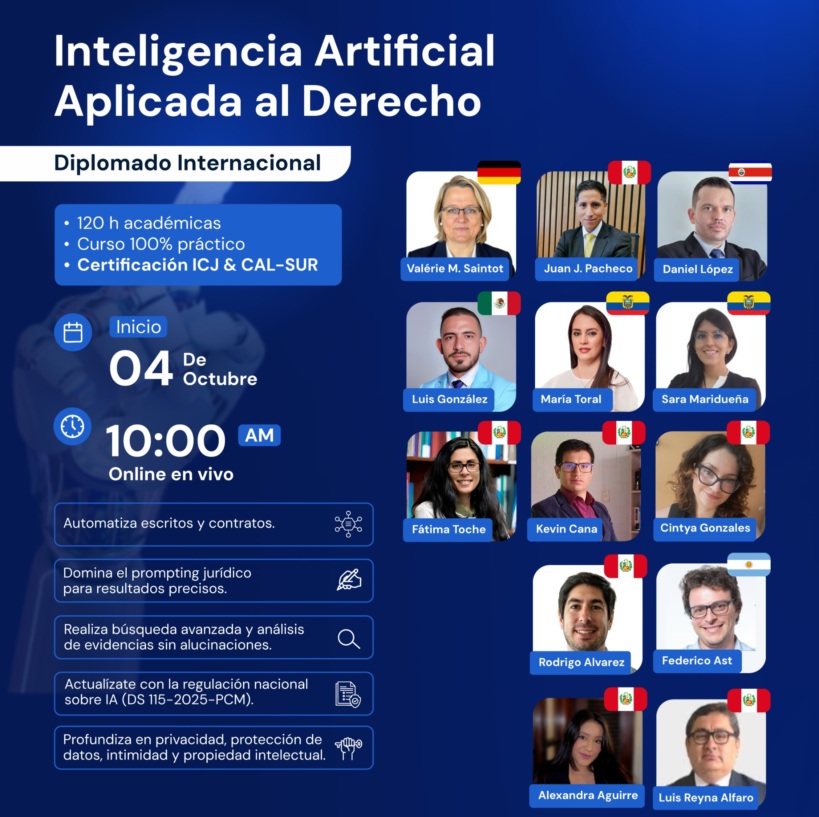 Diplomado en Inteligencia Artificial Aplicado al Derecho