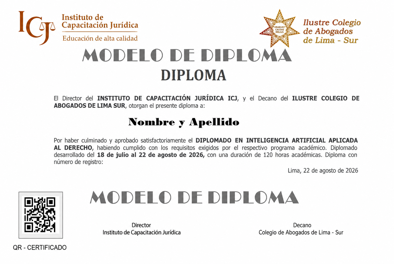 Diploma de Especialización ICJ